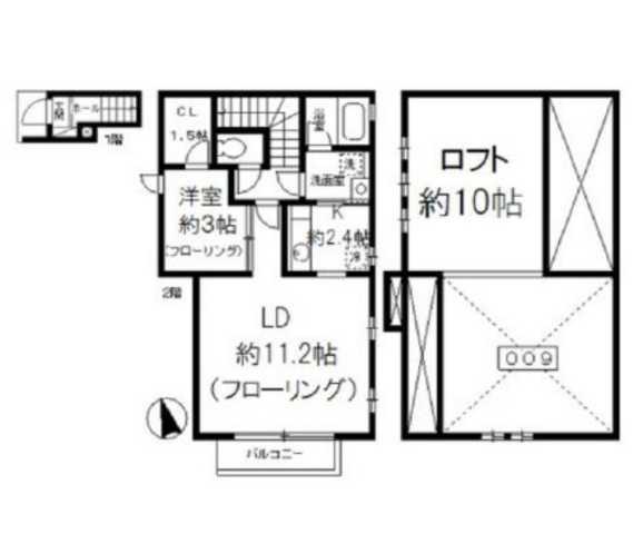 メゾントレフル(1LDK/1階)の間取り写真