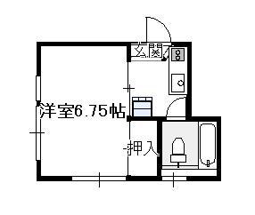 WINSHOME永楽III(1K/2階)の間取り写真