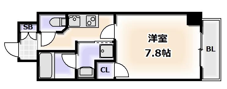 モンテノーム南堀江(1K/7階)の間取り写真