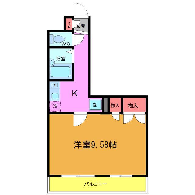 クレオ舞浜A・B(1K/2階)の間取り写真