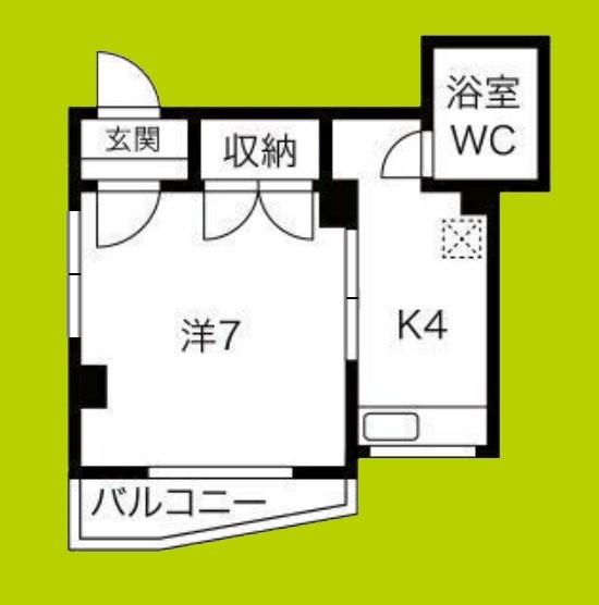 メゾン桜井(1K/2階)の間取り写真