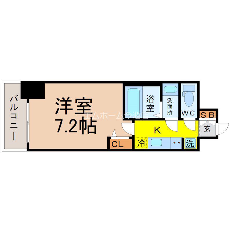アドバンス名古屋モクシー(1K/5階)の間取り写真
