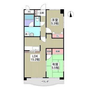 ルネスレガート(2LDK/1階)の間取り写真