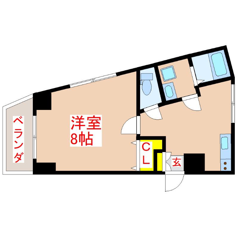 YSBLD 21(1K/6階)の間取り写真