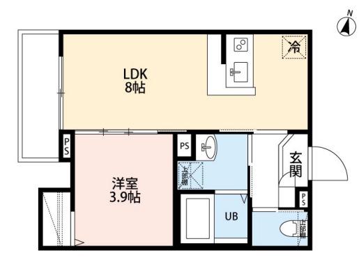 ROBOT HOME 西都賀II(1LDK/2階)の間取り写真
