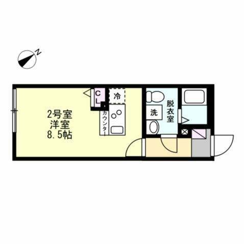ベイルーム横須賀堀ノ内プレミア(ワンルーム/1階)の間取り写真