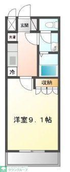 ウイステリア(1K/1階)の間取り写真