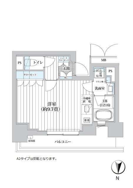 ライオンズフォーシア清澄白河(ワンルーム/3階)の間取り写真
