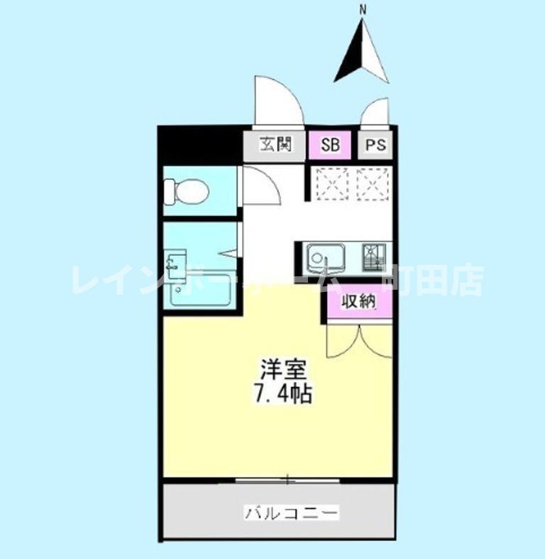 グランメール町田(ワンルーム/2階)の間取り写真