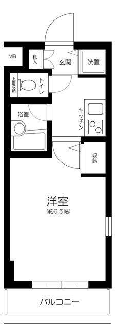 プレール・ドゥーク東新宿(1K/1階)の間取り写真