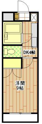シャンブル永野(1K/3階)の間取り写真