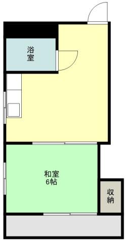 旭日ビル(1DK/4階)の間取り写真