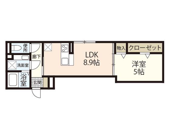 Jブルー翠II(1LDK/2階)の間取り写真