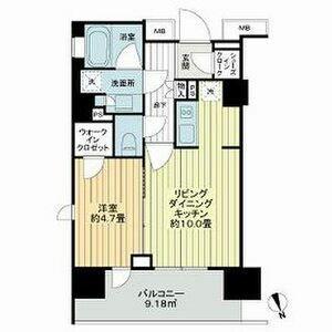 オープンレジデンシア名古屋駅THE COURT(1LDK/6階)の間取り写真