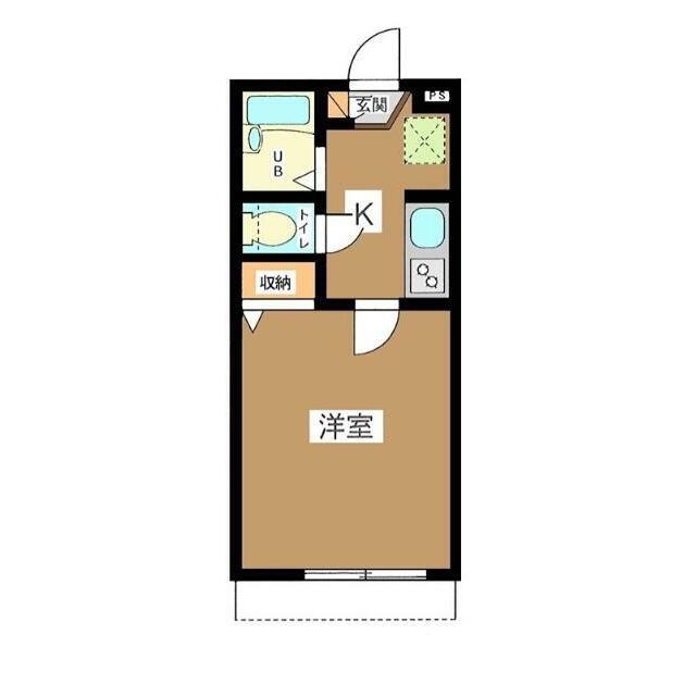 アップヒルズ西馬込(1K/1階)の間取り写真