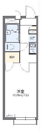 レオパレス都B(1K/2階)の間取り写真