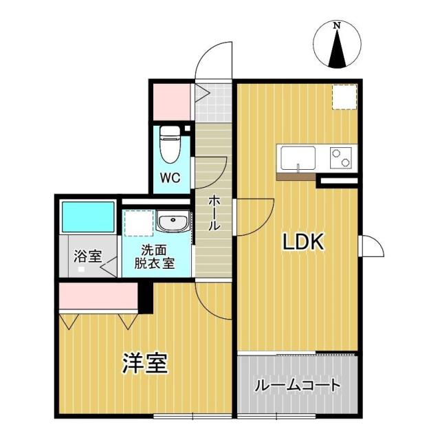 カーサソレイユ(1LDK/1階)の間取り写真