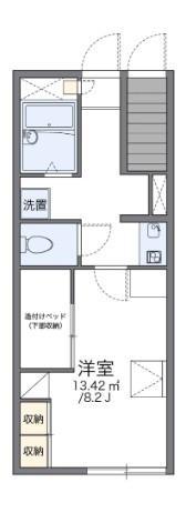 レオパレス四季(1K/1階)の間取り写真