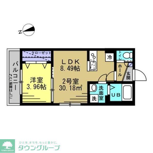 AJ南流山SECOND(1LDK/3階)の間取り写真