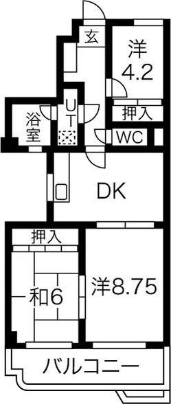 パルナスよもぎ台(3DK/5階)の間取り写真