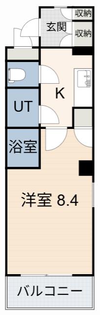 ラフィックT(1K/1階)の間取り写真