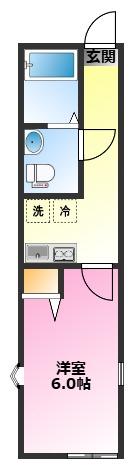 カーサ矢上(1K/2階)