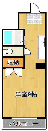 サンスポットビル(ワンルーム/3階)の間取り写真