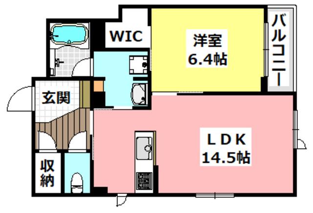 ベッロ 吹田(1LDK/3階)の間取り写真