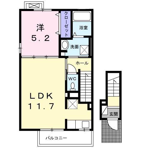 プチメゾン東高円寺(1LDK/2階)の間取り写真