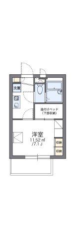 レオパレス天満(1K/4階)の間取り写真
