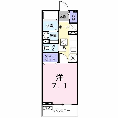 S LIFE(1K/1階)の間取り写真