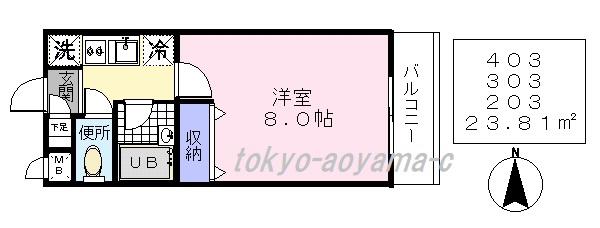 シュミネ森下(1K/3階)の間取り写真