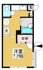 フォレスタリブレ(1K/2階)の間取り写真