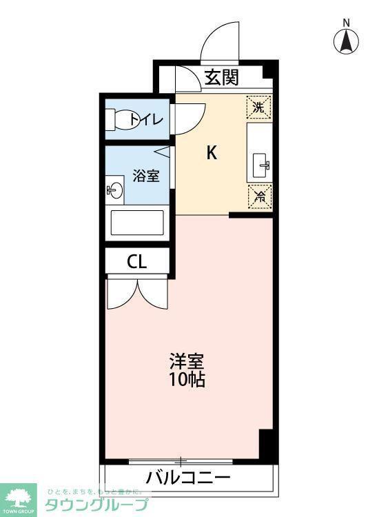 実籾フラッツ(1K/3階)の間取り写真