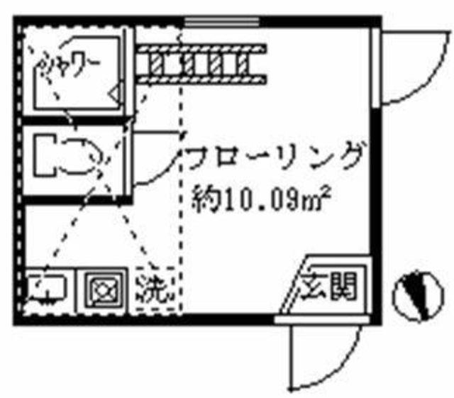 フェリスパステル(ワンルーム/2階)の間取り写真