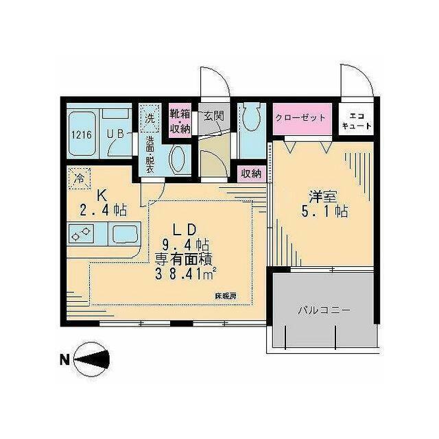 イーストポイント中野(1LDK/3階)の間取り写真