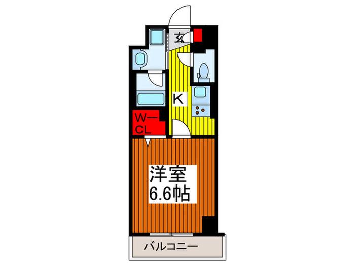 ウィステリアヴィラ(1K/2階)の間取り写真