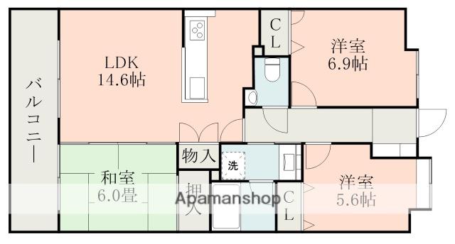 ロフティ天保山公園(3SLDK/6階)の間取り写真