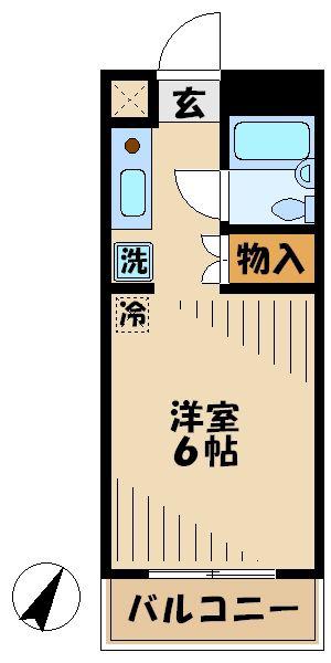 ステュディオ永山(1K/3階)の間取り写真