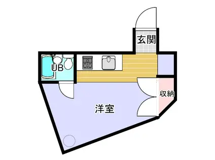 海谷ビル(ワンルーム/3階)の間取り写真