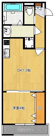 ARBRE KASUGADE(1DK/1階)の間取り写真