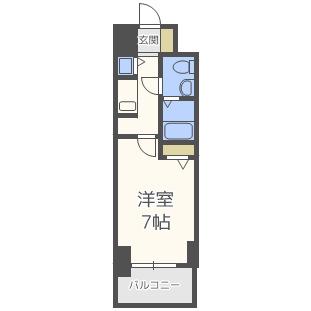 S-RESIDENCE難波BRILLER(1K/2階)の間取り写真