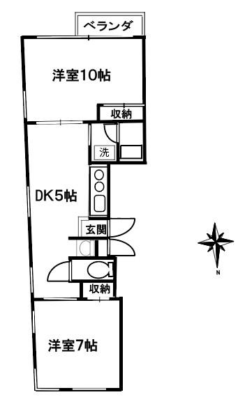 SANNOH2118(2DK/2階)の間取り写真