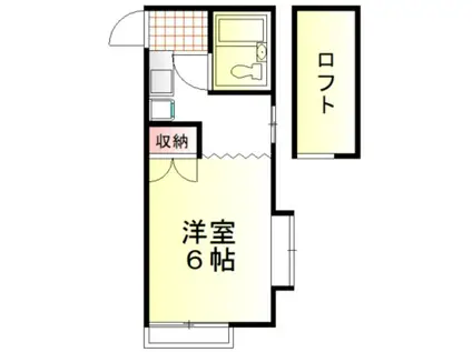センチュリーハイム若葉台(ワンルーム/1階)の間取り写真