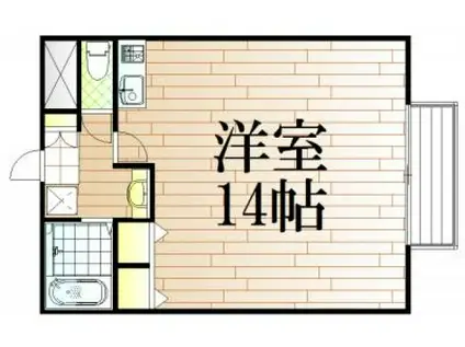 ロイヤルシャトー(ワンルーム/3階)の間取り写真