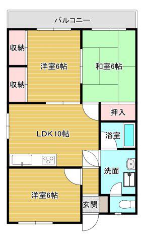パークサイド青葉(3LDK/3階)の間取り写真