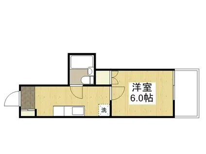 サンヒルズ広島屋(1K/2階)の間取り写真