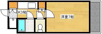 新庄パークビル(1K/1階)の間取り写真
