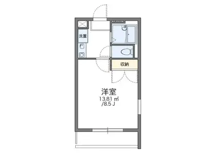 レオパレスフォンテーヌII(1K/2階)の間取り写真