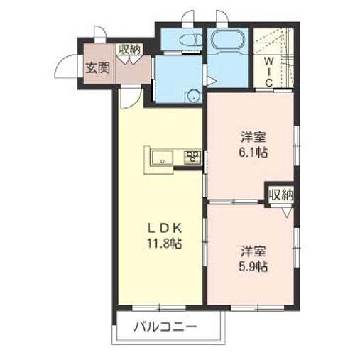 リラフォート(2LDK/1階)の間取り写真
